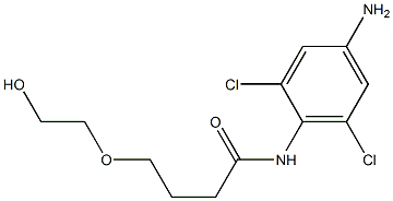 N-(4-amino-2,6-dichlorophenyl)-4-(2-hydroxyethoxy)butanamide Structure