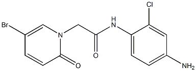 N-(4-amino-2-chlorophenyl)-2-(5-bromo-2-oxo-1,2-dihydropyridin-1-yl)acetamide 구조식 이미지