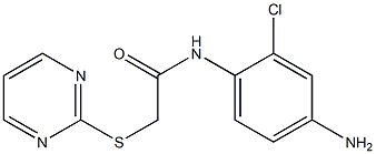 N-(4-amino-2-chlorophenyl)-2-(pyrimidin-2-ylsulfanyl)acetamide 구조식 이미지