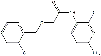 N-(4-amino-2-chlorophenyl)-2-[(2-chlorophenyl)methoxy]acetamide 구조식 이미지