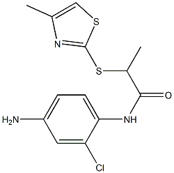 N-(4-amino-2-chlorophenyl)-2-[(4-methyl-1,3-thiazol-2-yl)sulfanyl]propanamide 구조식 이미지