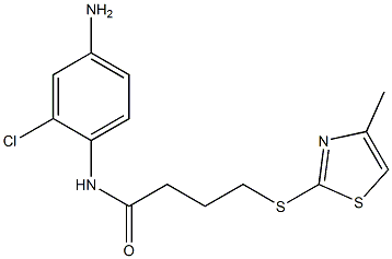 N-(4-amino-2-chlorophenyl)-4-[(4-methyl-1,3-thiazol-2-yl)sulfanyl]butanamide Structure