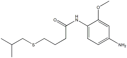 N-(4-amino-2-methoxyphenyl)-4-[(2-methylpropyl)sulfanyl]butanamide 구조식 이미지