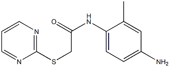 N-(4-amino-2-methylphenyl)-2-(pyrimidin-2-ylsulfanyl)acetamide Structure