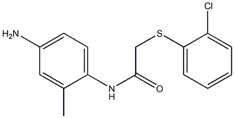N-(4-amino-2-methylphenyl)-2-[(2-chlorophenyl)sulfanyl]acetamide 구조식 이미지