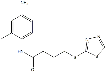 N-(4-amino-2-methylphenyl)-4-(1,3,4-thiadiazol-2-ylsulfanyl)butanamide Structure