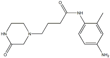 N-(4-amino-2-methylphenyl)-4-(3-oxopiperazin-1-yl)butanamide 구조식 이미지