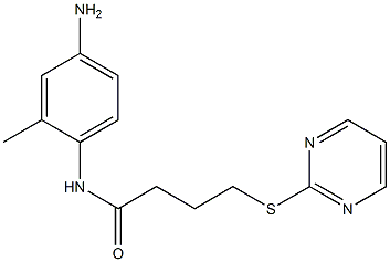 N-(4-amino-2-methylphenyl)-4-(pyrimidin-2-ylsulfanyl)butanamide Structure