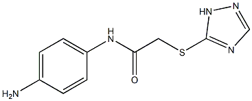 N-(4-aminophenyl)-2-(1H-1,2,4-triazol-5-ylsulfanyl)acetamide 구조식 이미지