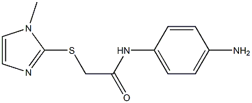 N-(4-aminophenyl)-2-[(1-methyl-1H-imidazol-2-yl)sulfanyl]acetamide 구조식 이미지