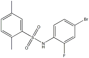 N-(4-bromo-2-fluorophenyl)-2,5-dimethylbenzene-1-sulfonamide Structure