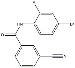 N-(4-bromo-2-fluorophenyl)-3-cyanobenzamide 구조식 이미지