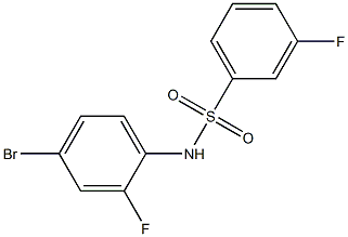 N-(4-bromo-2-fluorophenyl)-3-fluorobenzenesulfonamide 구조식 이미지