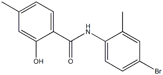 N-(4-bromo-2-methylphenyl)-2-hydroxy-4-methylbenzamide 구조식 이미지