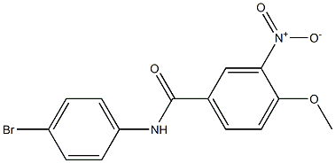 N-(4-bromophenyl)-4-methoxy-3-nitrobenzamide 구조식 이미지