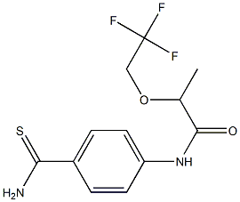 N-(4-carbamothioylphenyl)-2-(2,2,2-trifluoroethoxy)propanamide Structure