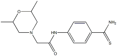 N-(4-carbamothioylphenyl)-2-(2,6-dimethylmorpholin-4-yl)acetamide Structure