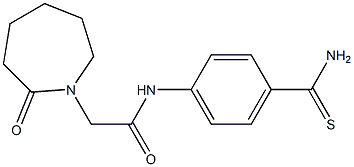 N-(4-carbamothioylphenyl)-2-(2-oxoazepan-1-yl)acetamide 구조식 이미지