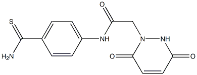 N-(4-carbamothioylphenyl)-2-(3,6-dioxo-1,2,3,6-tetrahydropyridazin-1-yl)acetamide 구조식 이미지