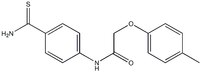 N-(4-carbamothioylphenyl)-2-(4-methylphenoxy)acetamide 구조식 이미지