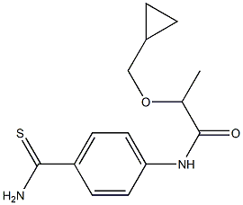 N-(4-carbamothioylphenyl)-2-(cyclopropylmethoxy)propanamide 구조식 이미지