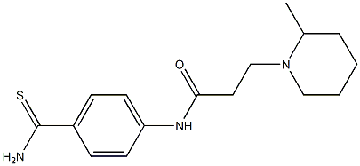 N-(4-carbamothioylphenyl)-3-(2-methylpiperidin-1-yl)propanamide 구조식 이미지