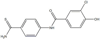 N-(4-carbamothioylphenyl)-3-chloro-4-hydroxybenzamide 구조식 이미지