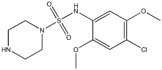 N-(4-chloro-2,5-dimethoxyphenyl)piperazine-1-sulfonamide Structure