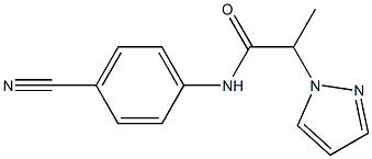 N-(4-cyanophenyl)-2-(1H-pyrazol-1-yl)propanamide 구조식 이미지