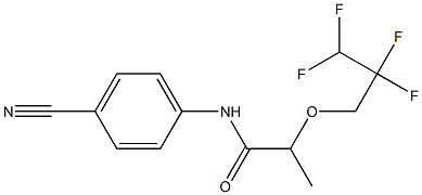 N-(4-cyanophenyl)-2-(2,2,3,3-tetrafluoropropoxy)propanamide 구조식 이미지