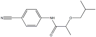 N-(4-cyanophenyl)-2-(2-methylpropoxy)propanamide 구조식 이미지
