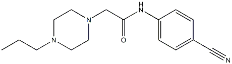 N-(4-cyanophenyl)-2-(4-propylpiperazin-1-yl)acetamide 구조식 이미지