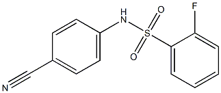 N-(4-cyanophenyl)-2-fluorobenzenesulfonamide 구조식 이미지