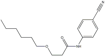 N-(4-cyanophenyl)-3-(hexyloxy)propanamide Structure