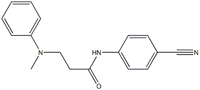 N-(4-cyanophenyl)-3-[methyl(phenyl)amino]propanamide Structure