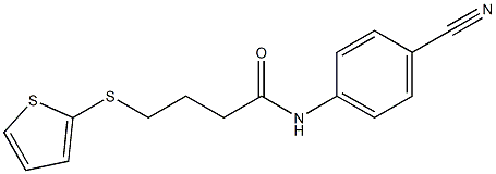 N-(4-cyanophenyl)-4-(thiophen-2-ylsulfanyl)butanamide 구조식 이미지