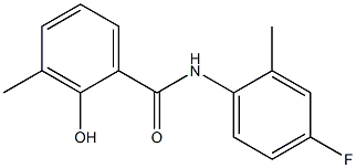 N-(4-fluoro-2-methylphenyl)-2-hydroxy-3-methylbenzamide 구조식 이미지