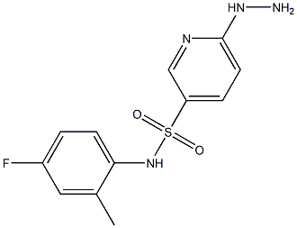 N-(4-fluoro-2-methylphenyl)-6-hydrazinylpyridine-3-sulfonamide Structure