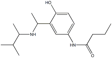 N-(4-hydroxy-3-{1-[(3-methylbutan-2-yl)amino]ethyl}phenyl)butanamide 구조식 이미지