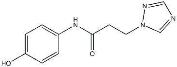 N-(4-hydroxyphenyl)-3-(1H-1,2,4-triazol-1-yl)propanamide 구조식 이미지