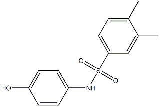 N-(4-hydroxyphenyl)-3,4-dimethylbenzene-1-sulfonamide 구조식 이미지