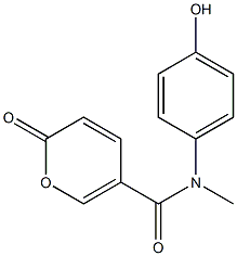 N-(4-hydroxyphenyl)-N-methyl-2-oxo-2H-pyran-5-carboxamide 구조식 이미지