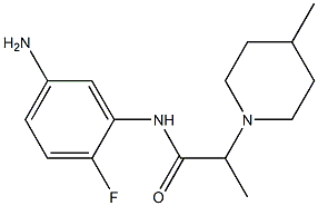 N-(5-amino-2-fluorophenyl)-2-(4-methylpiperidin-1-yl)propanamide Structure