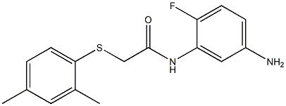 N-(5-amino-2-fluorophenyl)-2-[(2,4-dimethylphenyl)sulfanyl]acetamide Structure