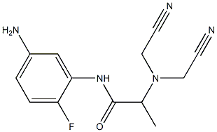 N-(5-amino-2-fluorophenyl)-2-[bis(cyanomethyl)amino]propanamide 구조식 이미지