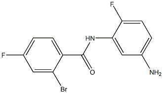 N-(5-amino-2-fluorophenyl)-2-bromo-4-fluorobenzamide 구조식 이미지