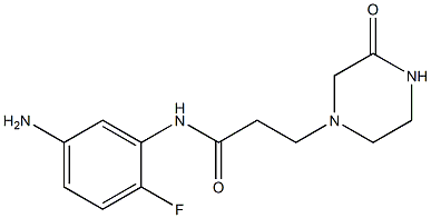 N-(5-amino-2-fluorophenyl)-3-(3-oxopiperazin-1-yl)propanamide 구조식 이미지