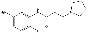 N-(5-amino-2-fluorophenyl)-3-pyrrolidin-1-ylpropanamide 구조식 이미지