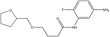 N-(5-amino-2-fluorophenyl)-4-(oxolan-2-ylmethoxy)butanamide 구조식 이미지
