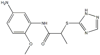 N-(5-amino-2-methoxyphenyl)-2-(1H-1,2,4-triazol-5-ylsulfanyl)propanamide 구조식 이미지